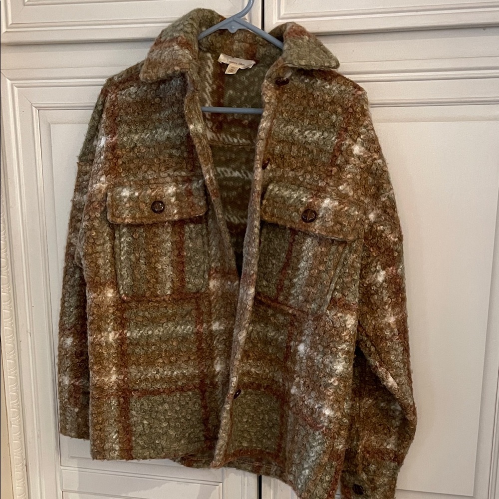 Plaid  Jacket in gray and Brown
